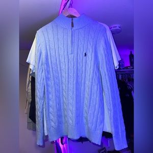 Ralph Lauren Polo Woven Quarter Zip Sweater BRAND NEW